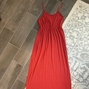 Sunset Orange Maxi Dress